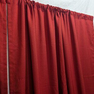 Curtains – 1 Pair Rod Pocket – Rich Red